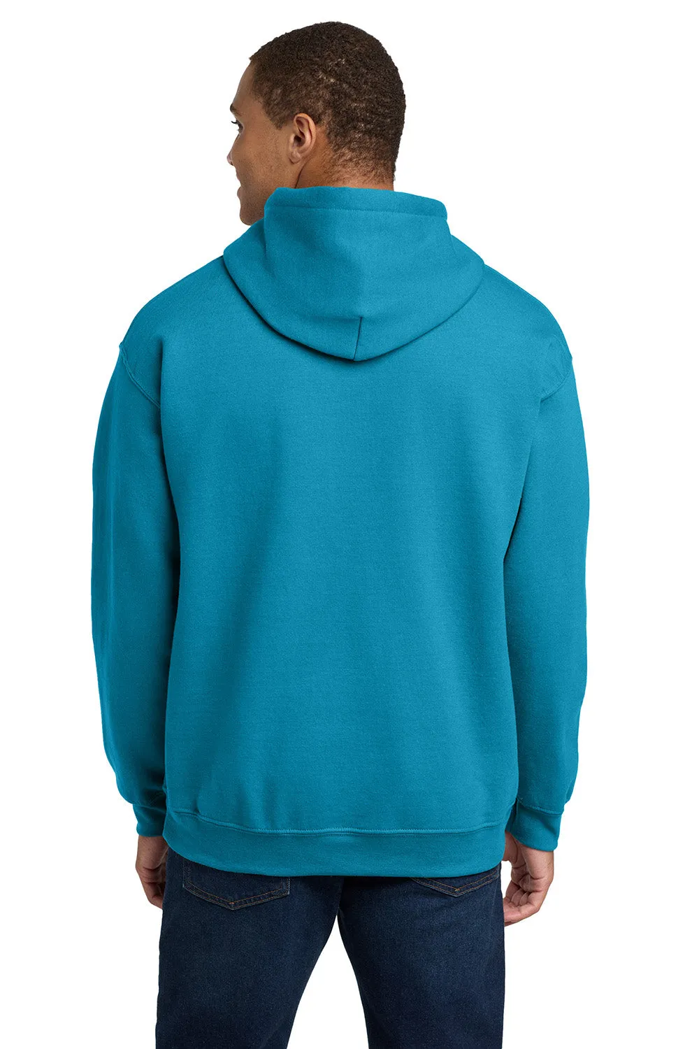Gildan Mens Pill Resistant Hooded Sweatshirt Hoodie w/ Pouch Pocket - Sapphire Blue