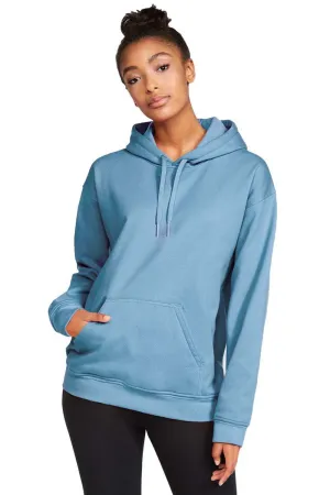 Gildan Mens Softstyle Hooded Sweatshirt Hoodie w/ Pouch Pocket - Stone Blue