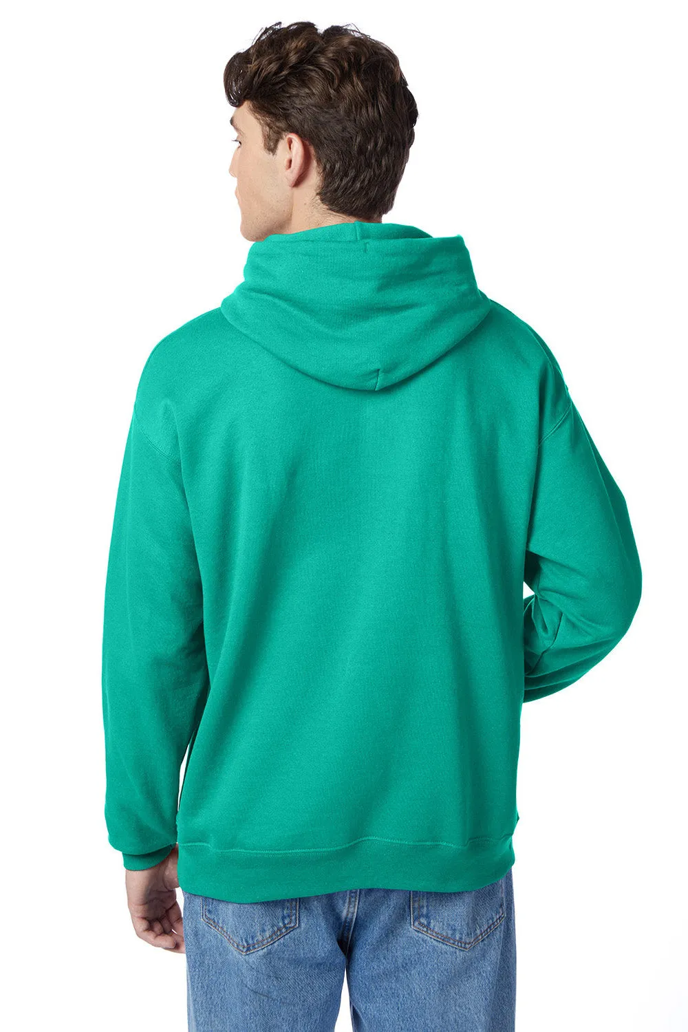 Hanes Mens EcoSmart Print Pro XP Pill Resistant Hooded Sweatshirt Hoodie w/ Pouch Pocket - Kelly Green