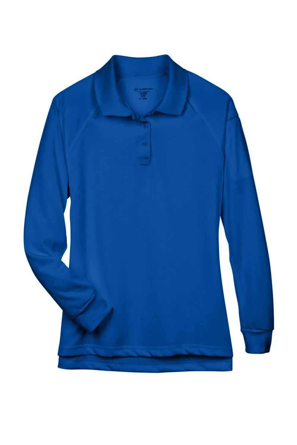 Harriton Womens Advantage Tactical Moisture Wicking Long Sleeve Polo Shirt - True Royal Blue