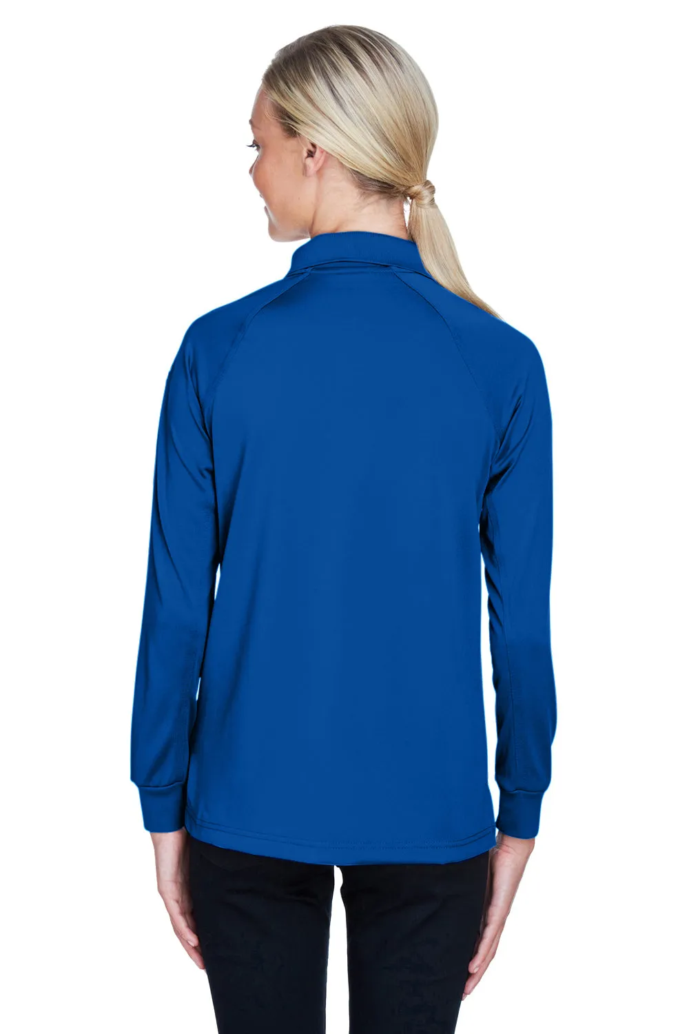 Harriton Womens Advantage Tactical Moisture Wicking Long Sleeve Polo Shirt - True Royal Blue