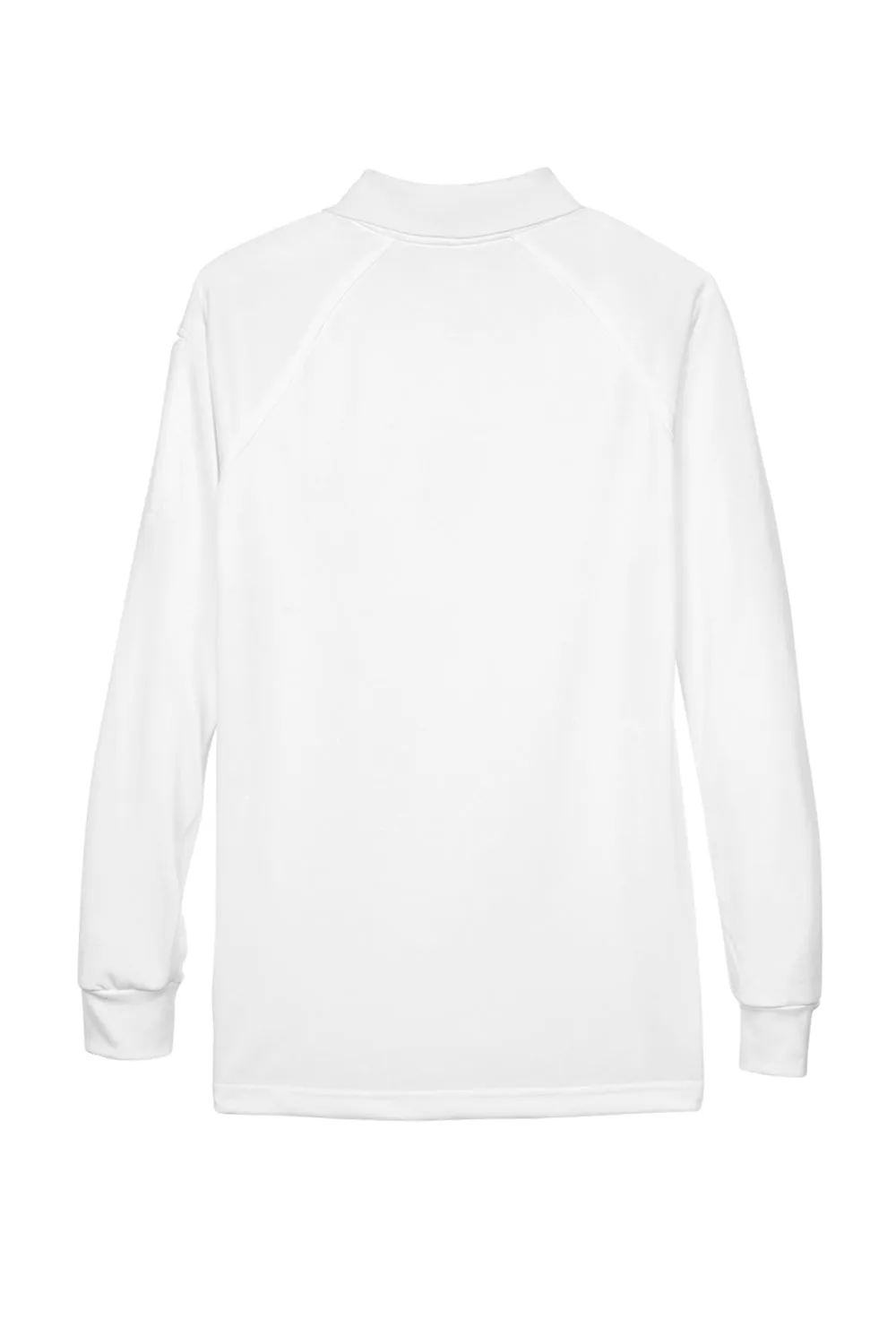 Harriton Womens Advantage Tactical Moisture Wicking Long Sleeve Polo Shirt - White