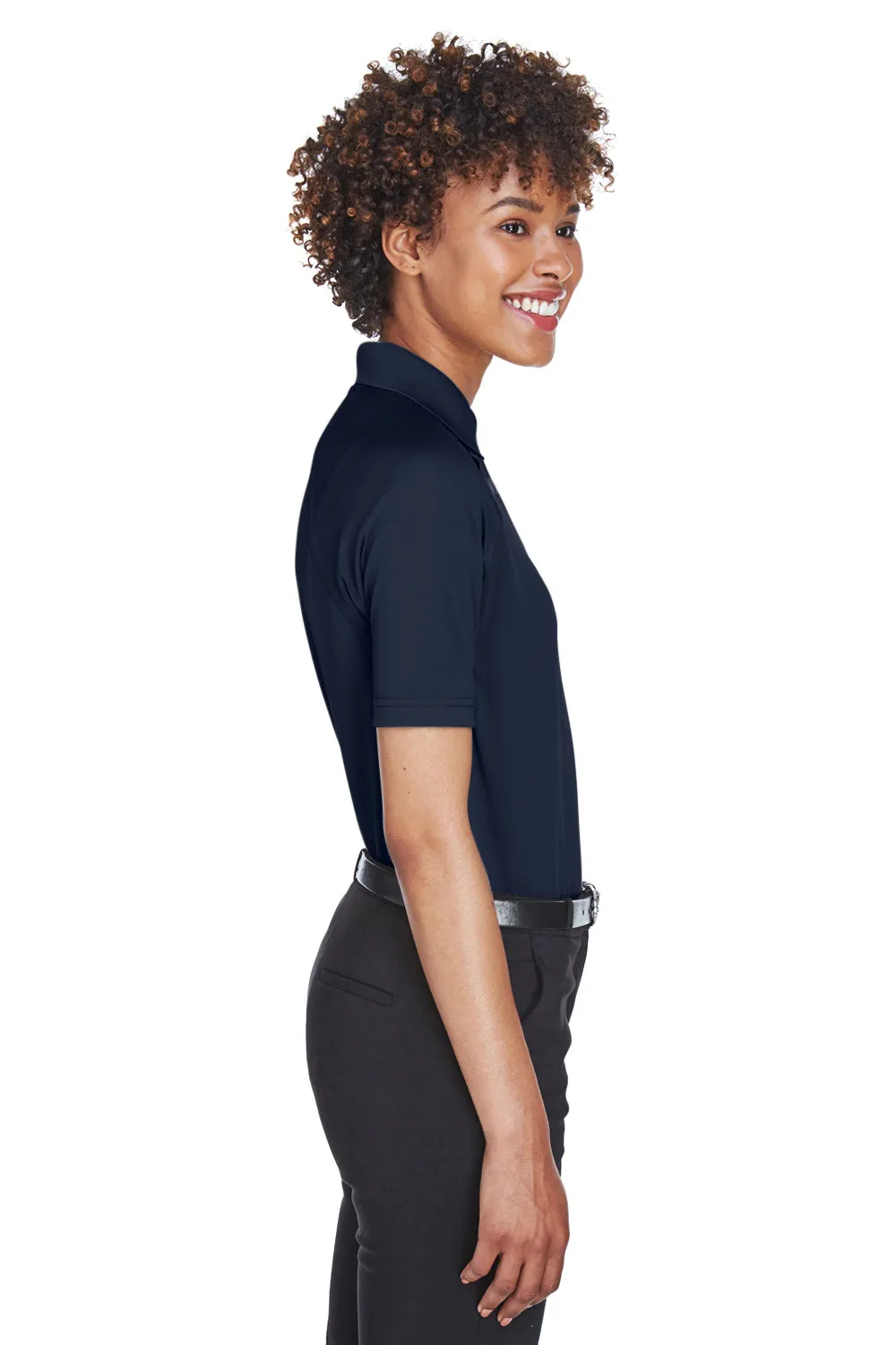 Harriton Womens Advantage Tactical Moisture Wicking Short Sleeve Polo Shirt - Dark Navy Blue