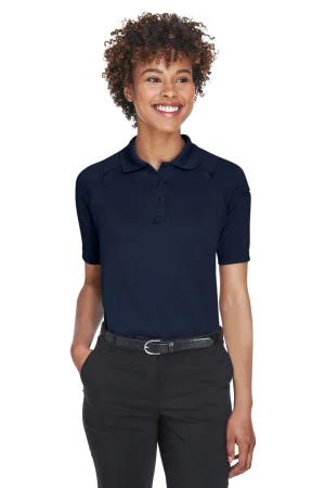 Harriton Womens Advantage Tactical Moisture Wicking Short Sleeve Polo Shirt - Dark Navy Blue