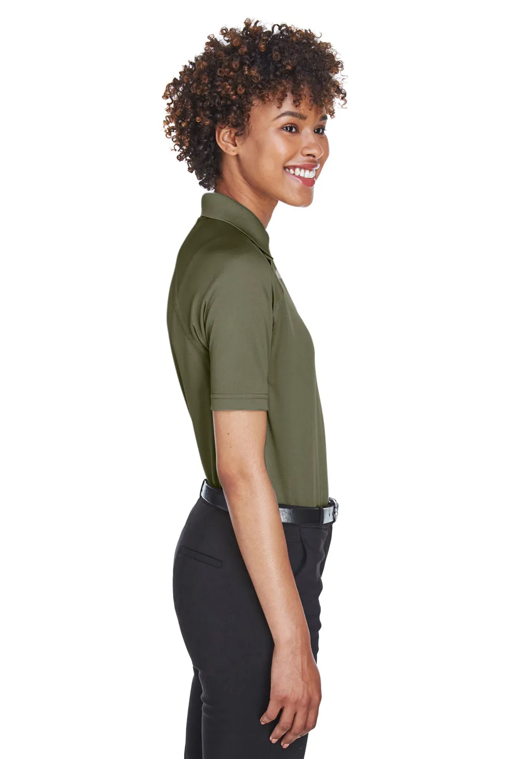 Harriton Womens Advantage Tactical Moisture Wicking Short Sleeve Polo Shirt - Tactical Green