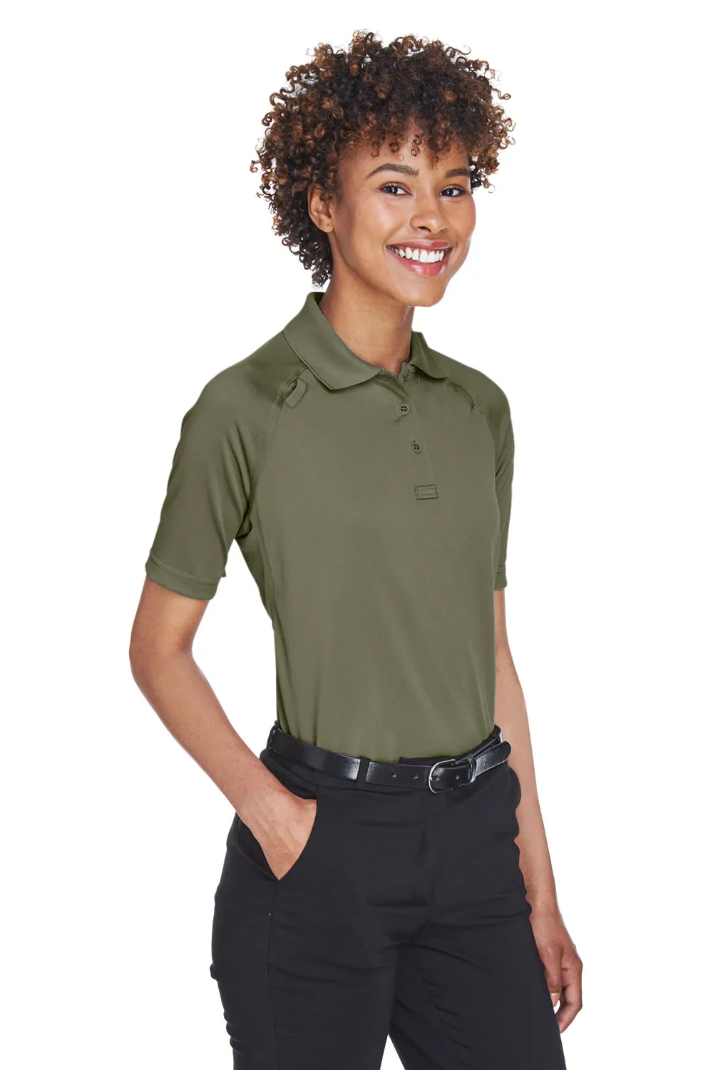 Harriton Womens Advantage Tactical Moisture Wicking Short Sleeve Polo Shirt - Tactical Green