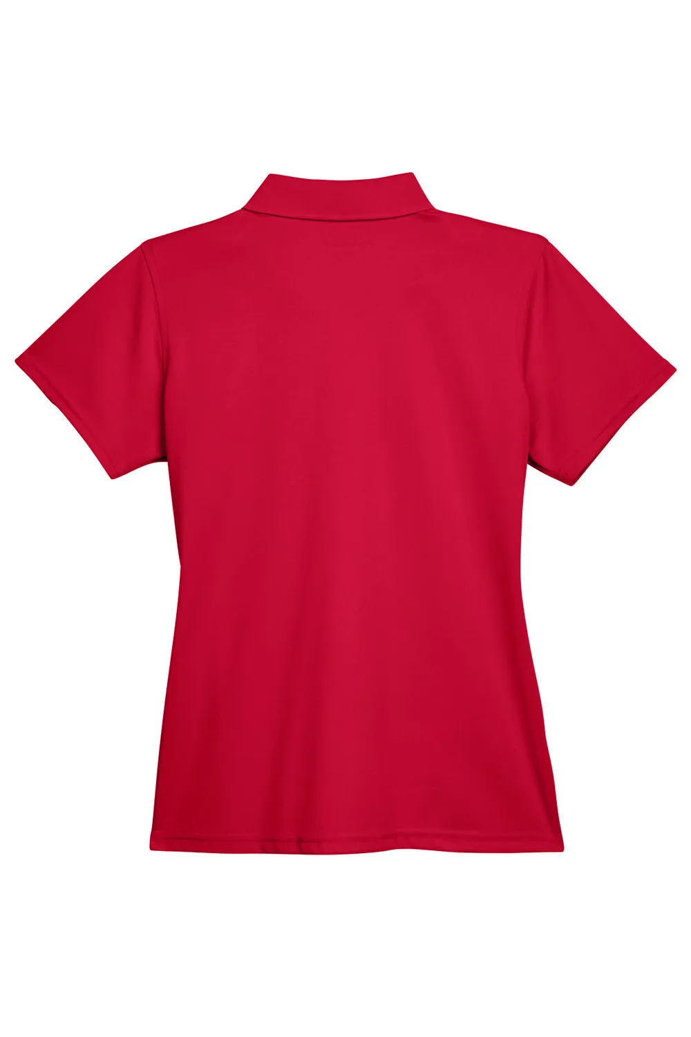 Harriton Womens Polytech Moisture Wicking Short Sleeve Polo Shirt - Red