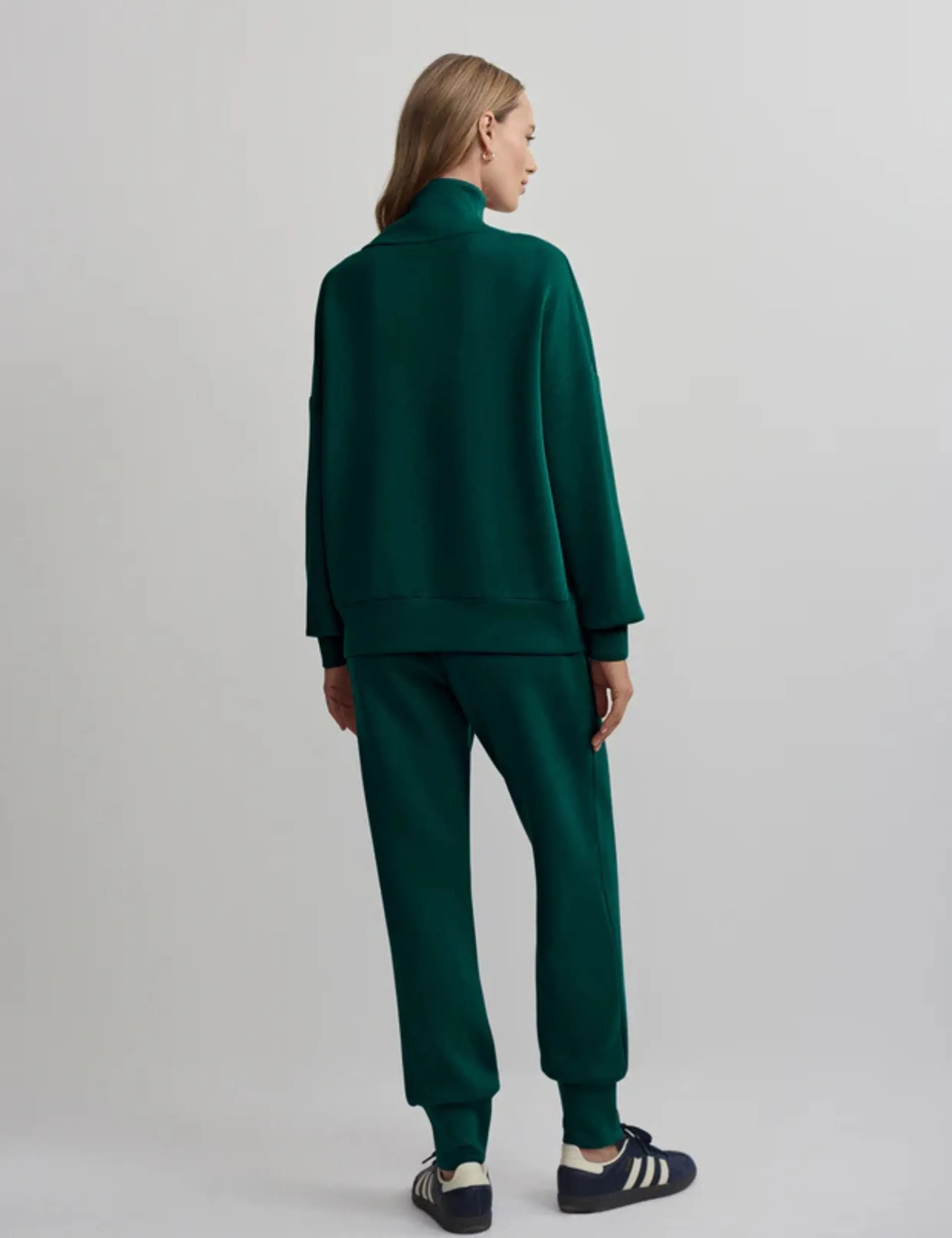 Hawley Half Zip Sweat - Forest