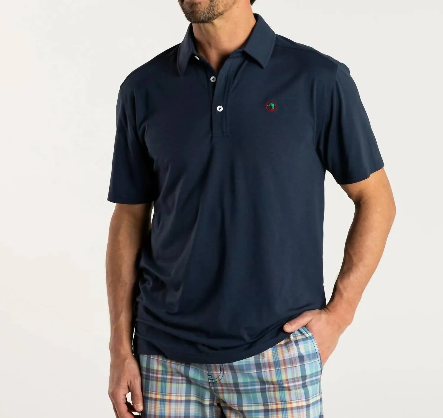 Hayes Performance Logo Polo In Navy