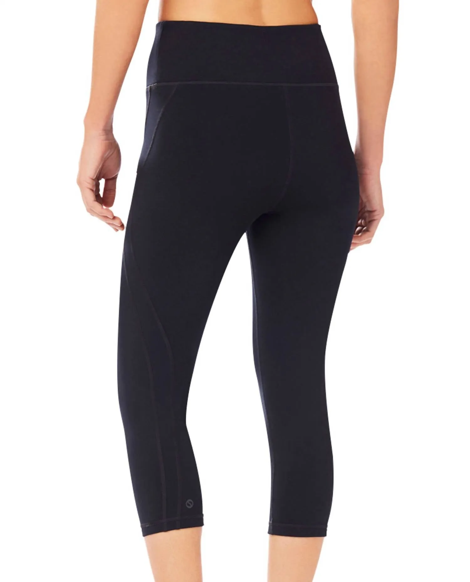 High Rise Capri Leggings In Black