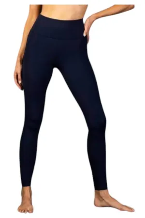 High-Waist Sculpting Leggings With Pockets In Navy