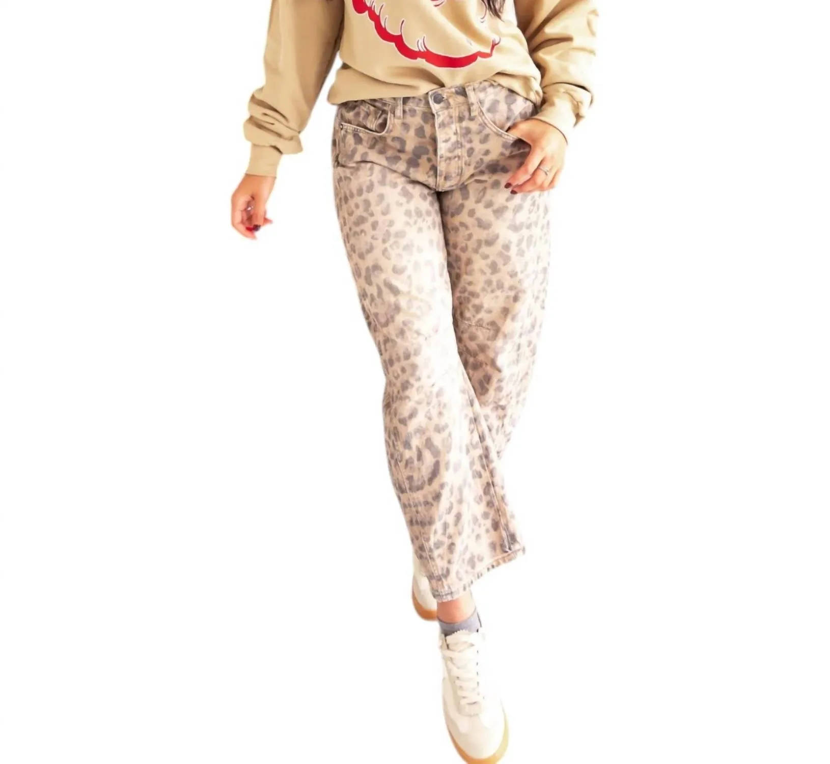 Ho Ho Ho Santa Sweatshirt In Pebble Khaki