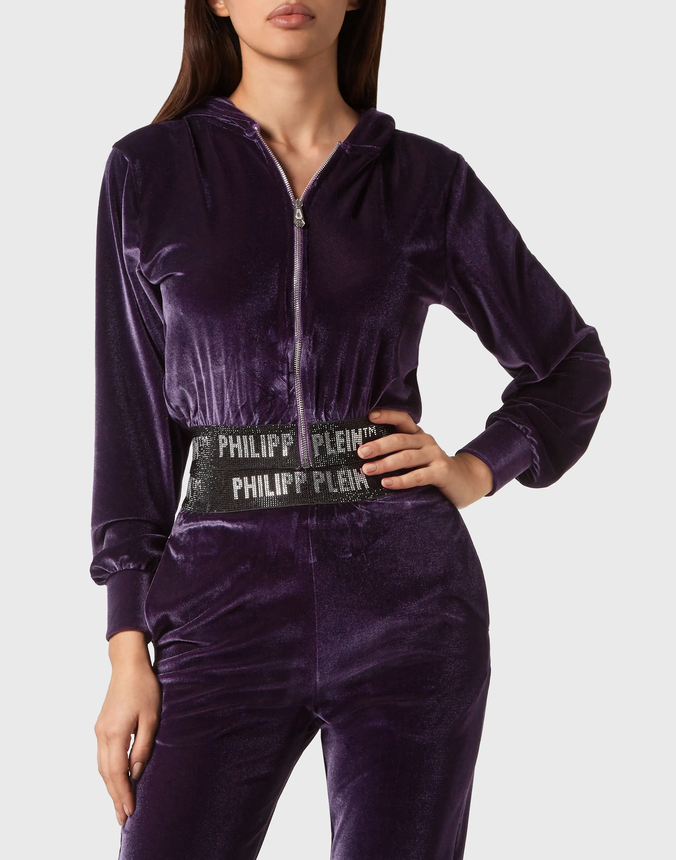 Hoodie Sweatjacket Crystal