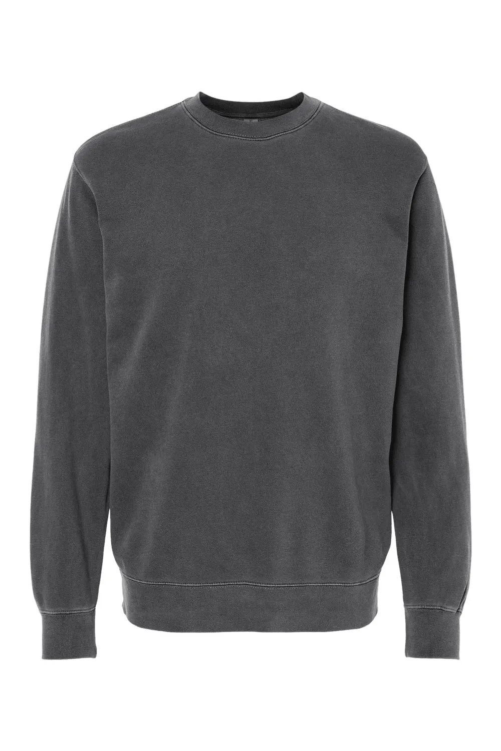 Independent Trading Company Mens Pigment Dyed Crewneck Sweatshirt - Black