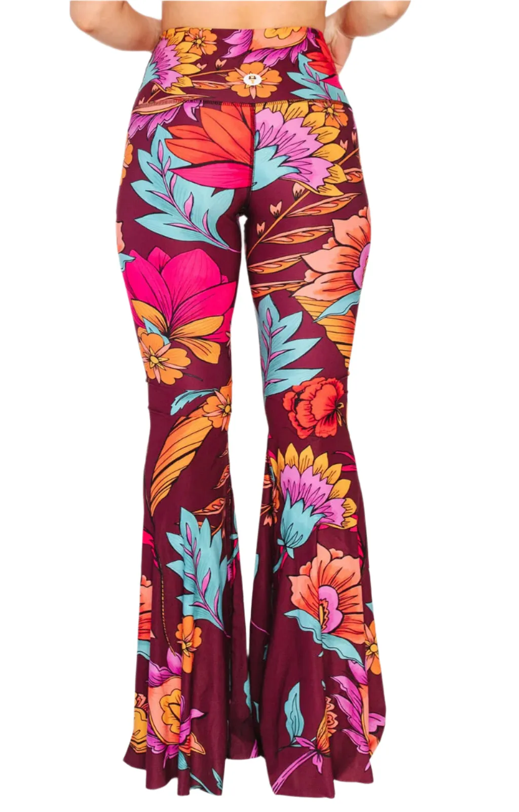 Indie Flow Printed Bell Bottoms by Yoga Democracy