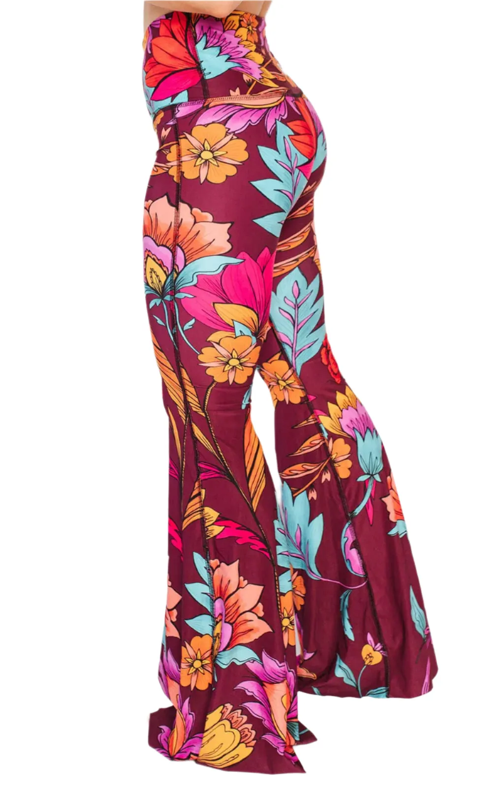 Indie Flow Printed Bell Bottoms by Yoga Democracy