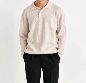Jacobs Polo In Ecru Patchwork