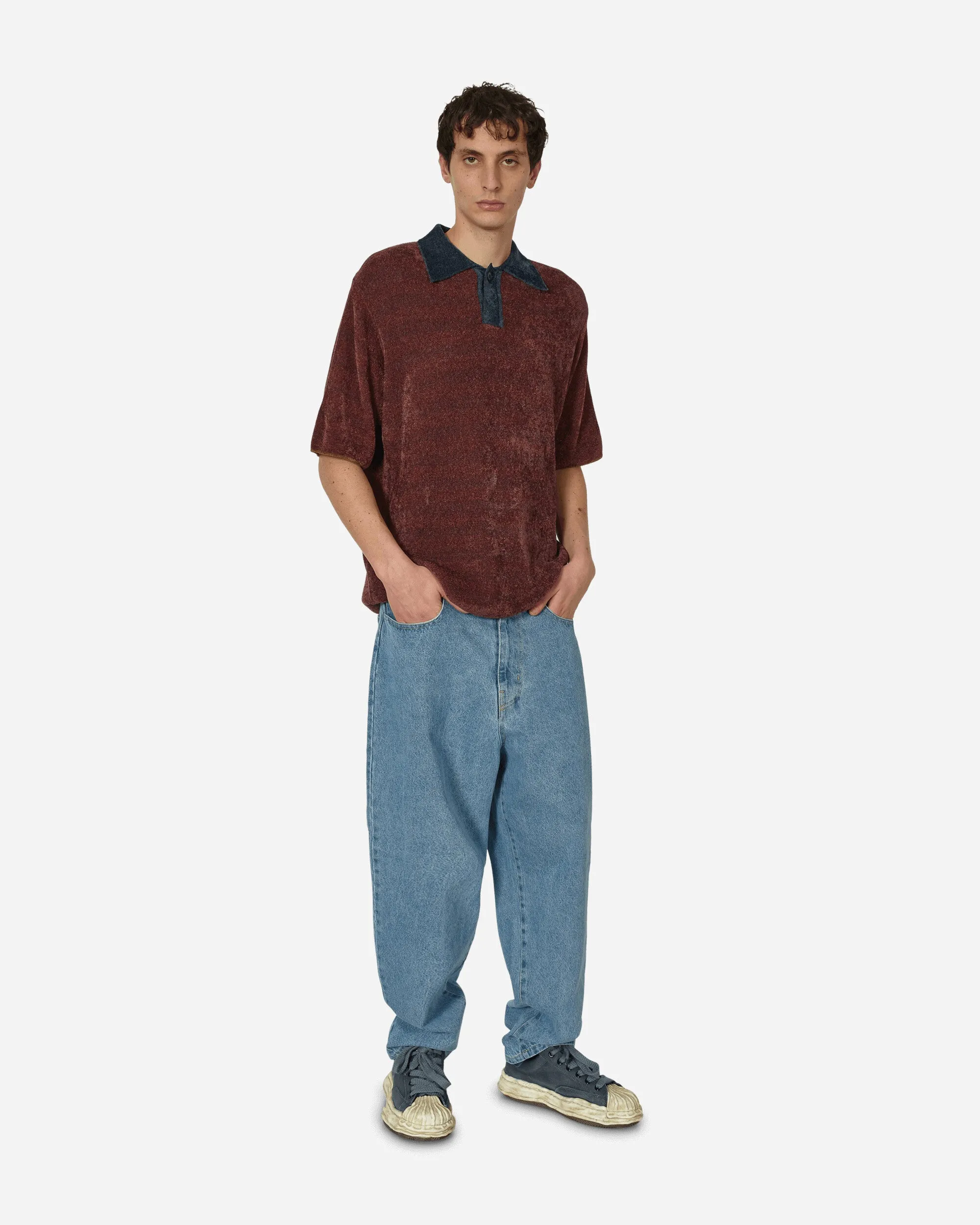 Jacquard Collar Knit Polo Multicolor