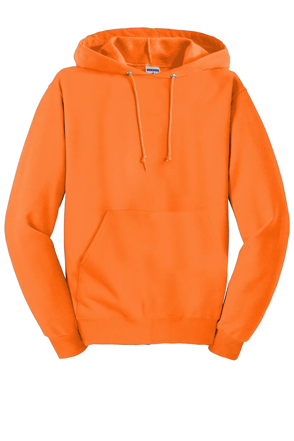 Jerzees Mens NuBlend Pill Resistant Fleece Hooded Sweatshirt Hoodie w/ Pouch Pocket - Safety Orange