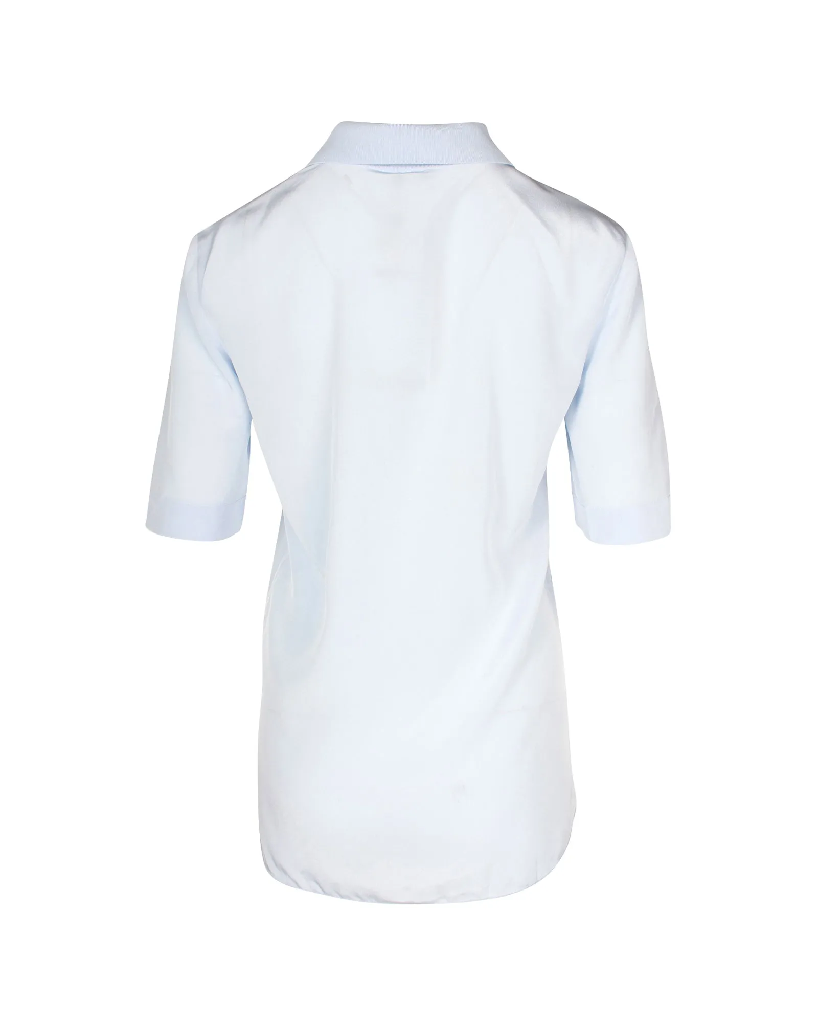 Joseph Short Sleeve Polo Shirt in Light Blue Viscose