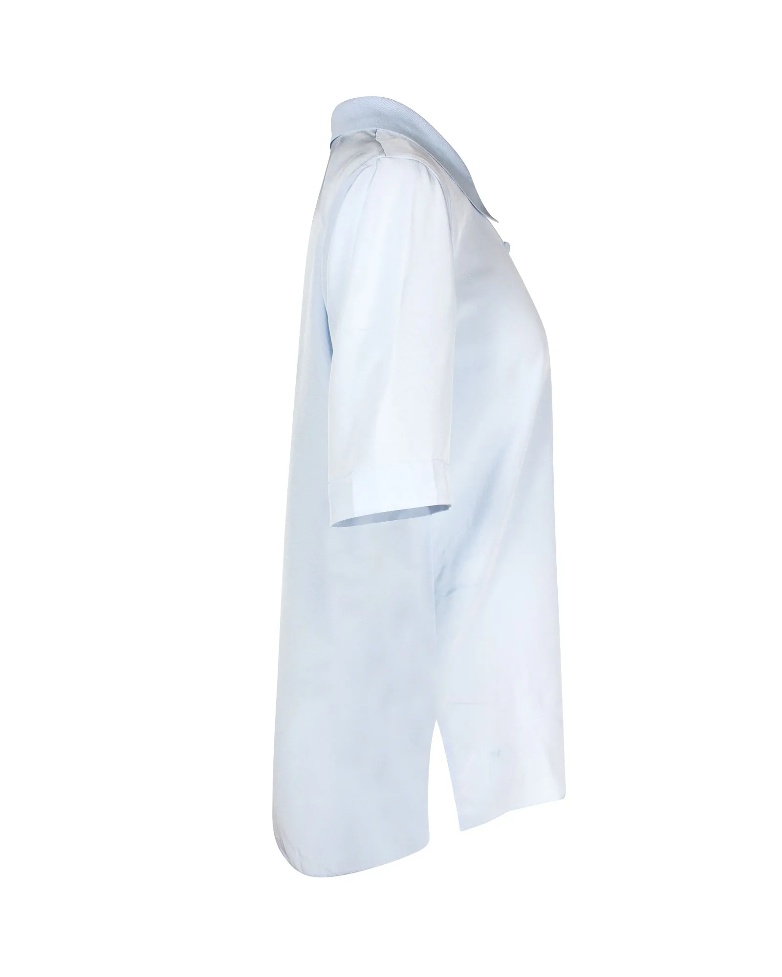 Joseph Short Sleeve Polo Shirt in Light Blue Viscose