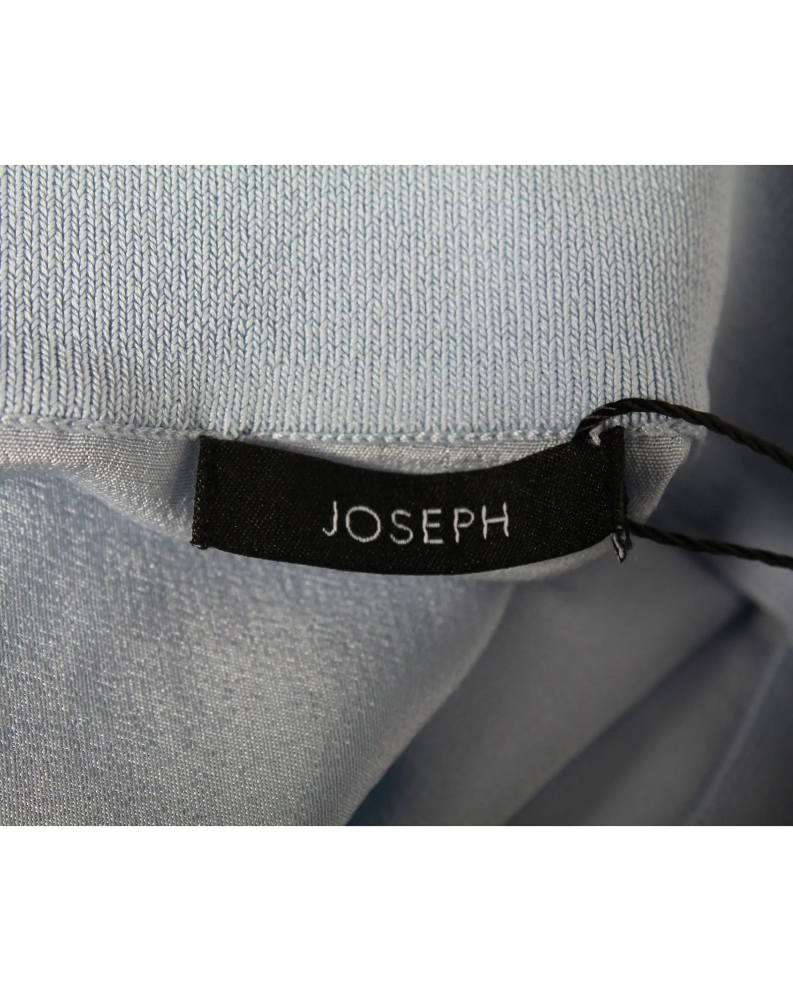 Joseph Short Sleeve Polo Shirt in Light Blue Viscose