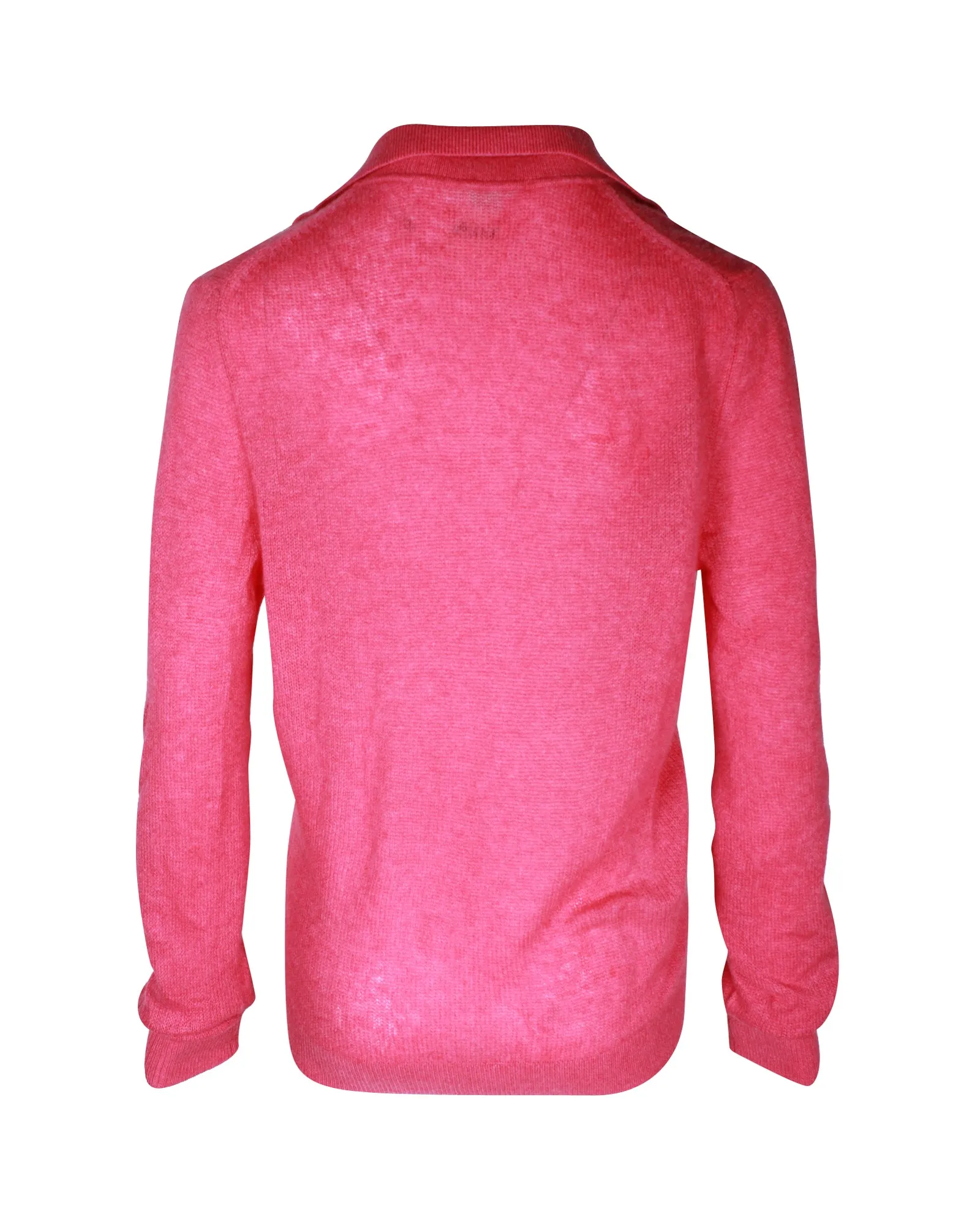 Khaite Jo Polo Sweater in Pink Cashmere