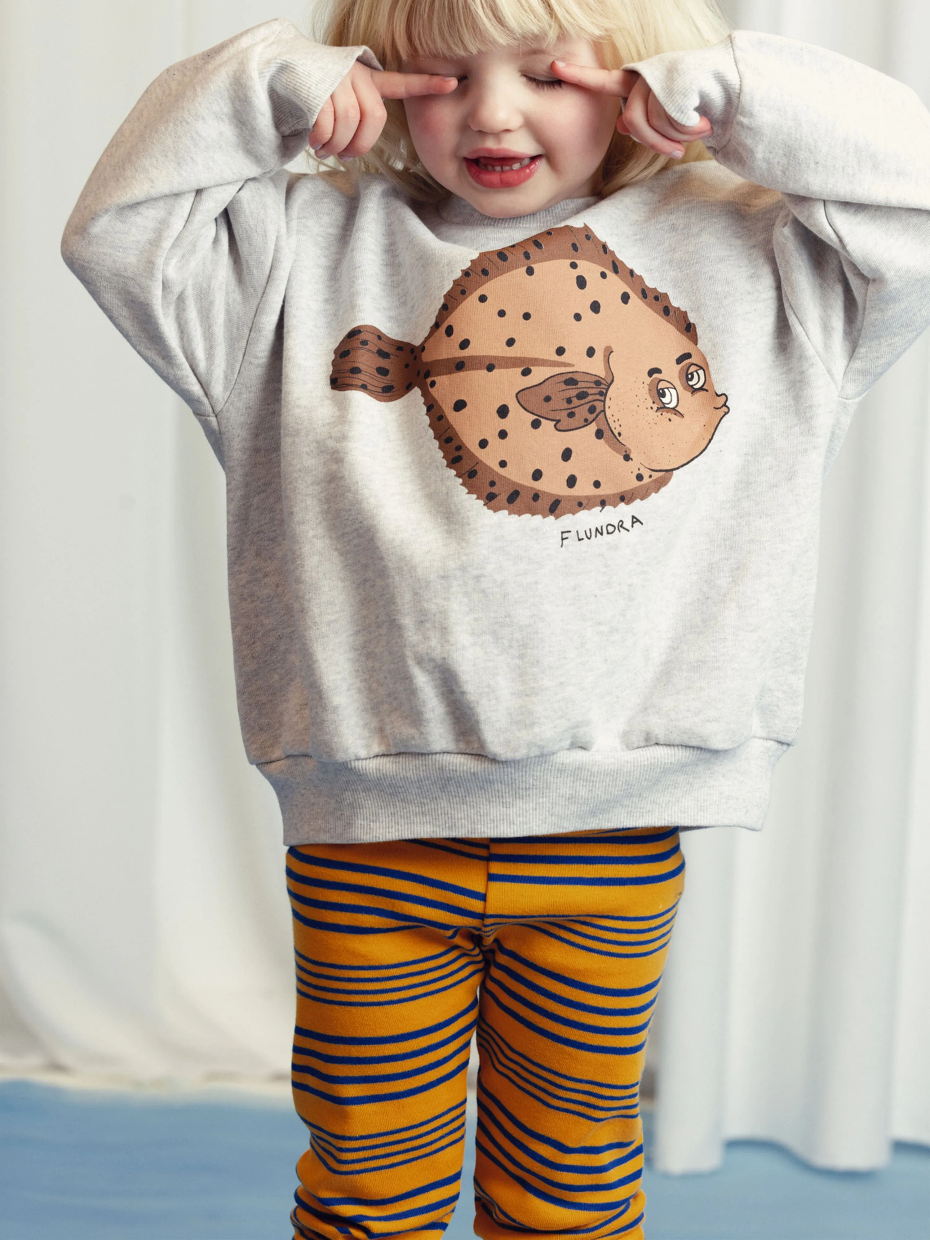 Kids Striped Leggings in Orange