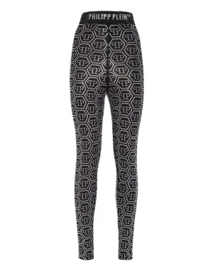 Leggings Monogram Strass