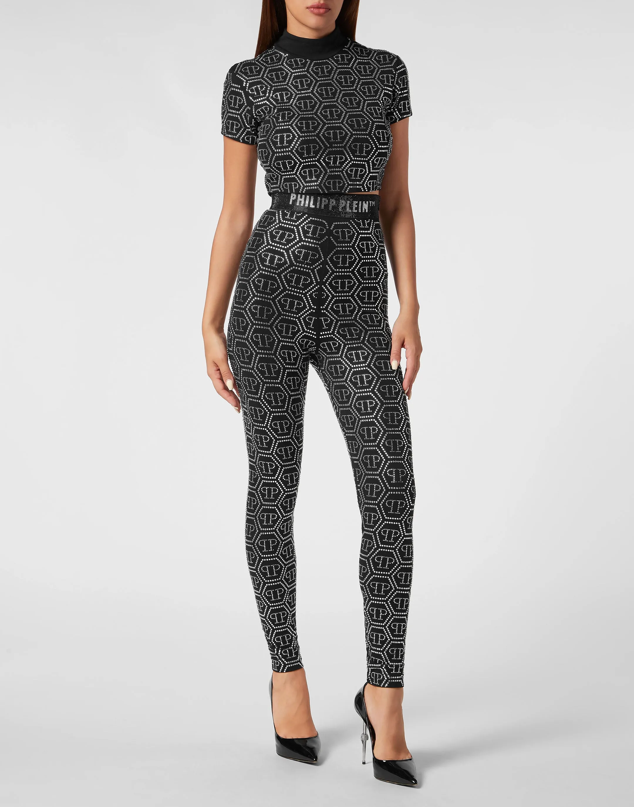 Leggings Monogram Strass
