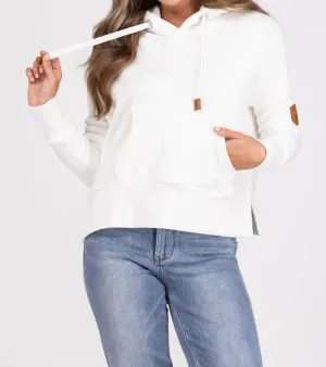 Leila Cropped Hoodie In Ivory