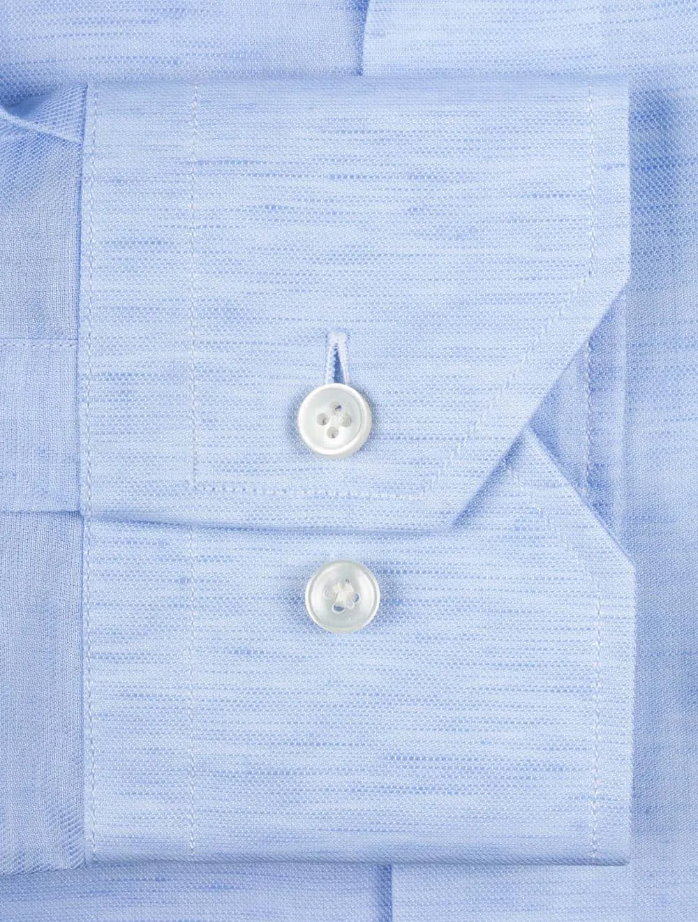 Linen Mix Twill Shirt Blue