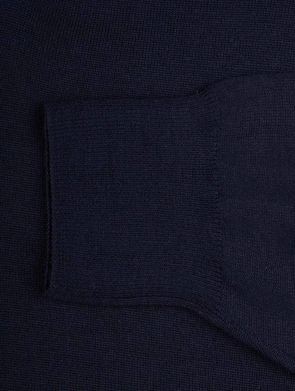 Long Sleeve Polo Merino Navy