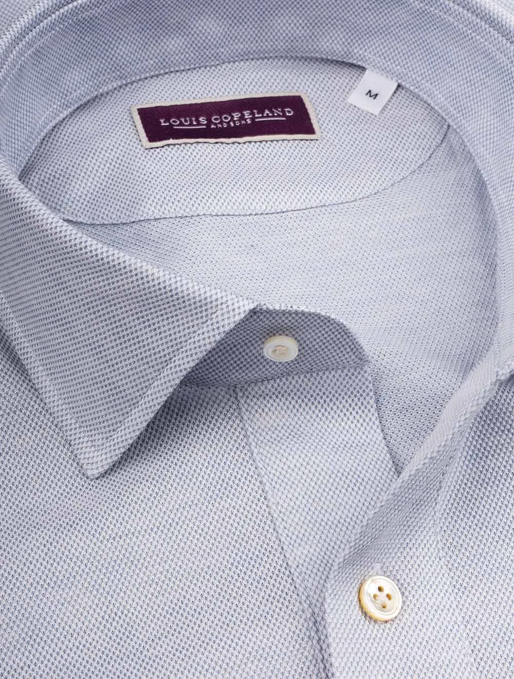 Long Sleeve Polo Shirt Grey