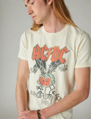 Lucky Brand Acdc Fly Tour Tee Whitecap Gray Lucky Brand