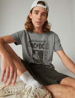 Lucky Brand Acdc No Bull Tee Heather Grey Lucky Brand