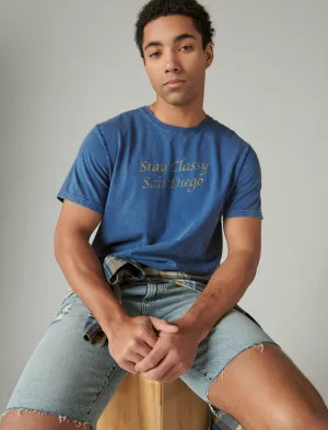 Lucky Brand Anchorman Tee True Navy Lucky Brand