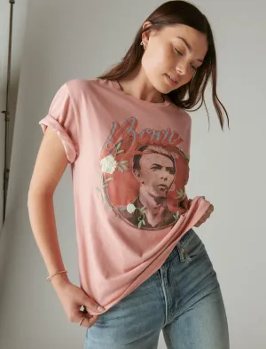 Lucky Brand Bowie Embroidery Boyfriend Tee Rosette Lucky Brand