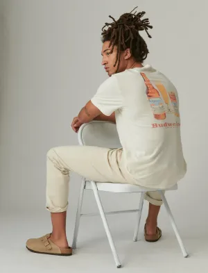 Lucky Brand Budweiser Lager Graphic Tee Blanc De Blanc Lucky Brand