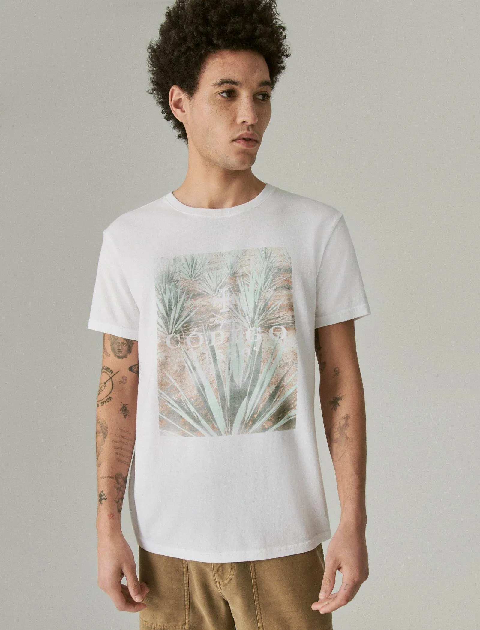 Lucky Brand Codigo 1530 X Photo Real Graphic Tee Bright White Lucky Brand