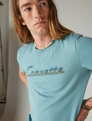 Lucky Brand Corvette Logo Tee Adriatic Blue Lucky Brand