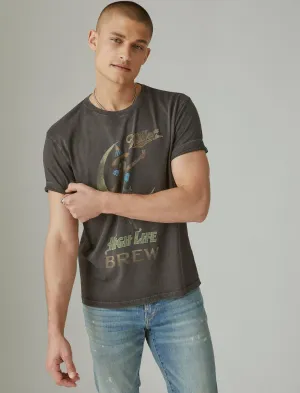 Lucky Brand Miller Girl Graphic Tee Jet Black Lucky Brand