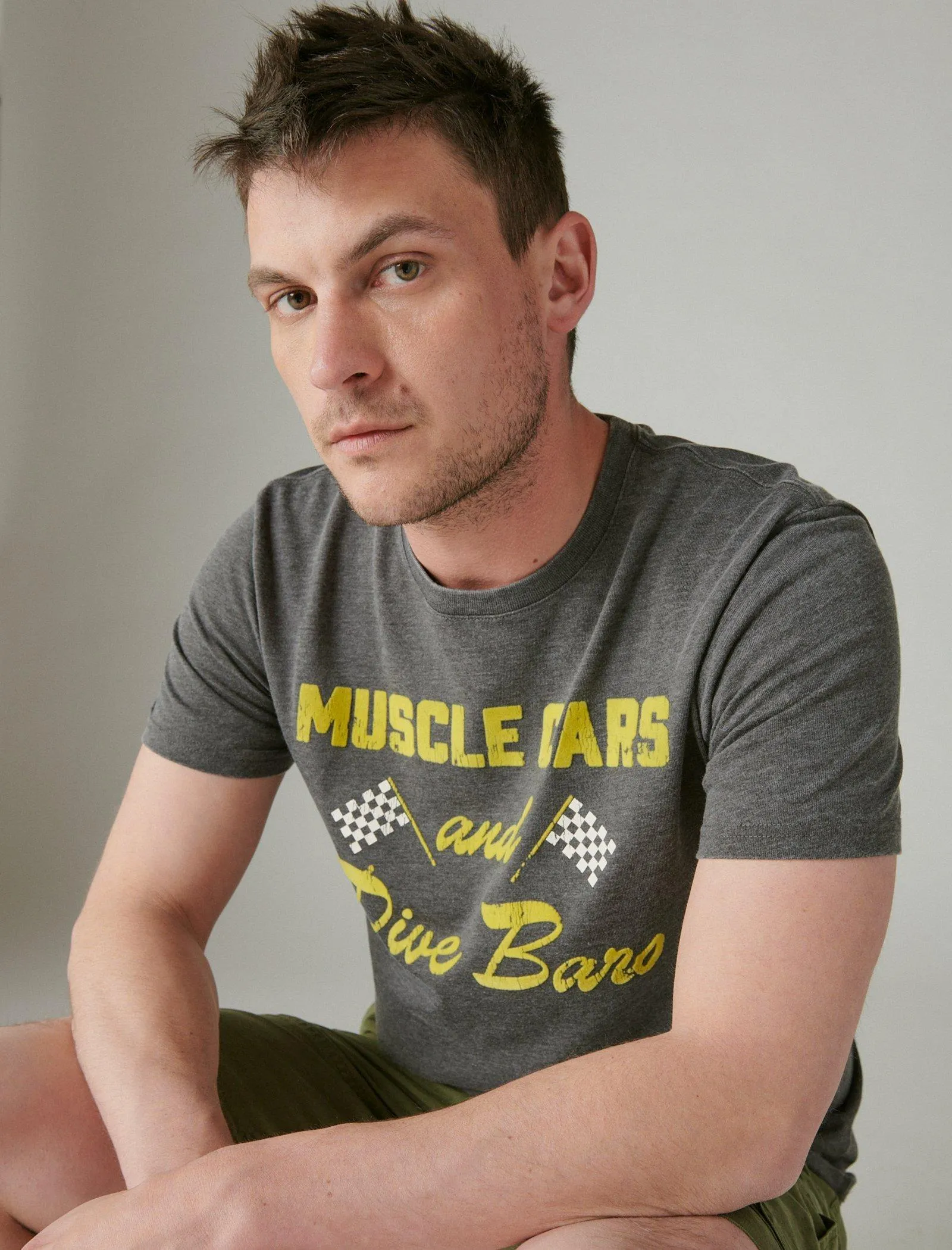 Lucky Brand Muscle Cars Tee Jet Black Lucky Brand
