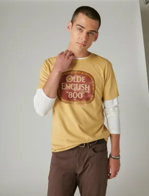 Lucky Brand Olde English 800 Tee Honey Mustard Lucky Brand
