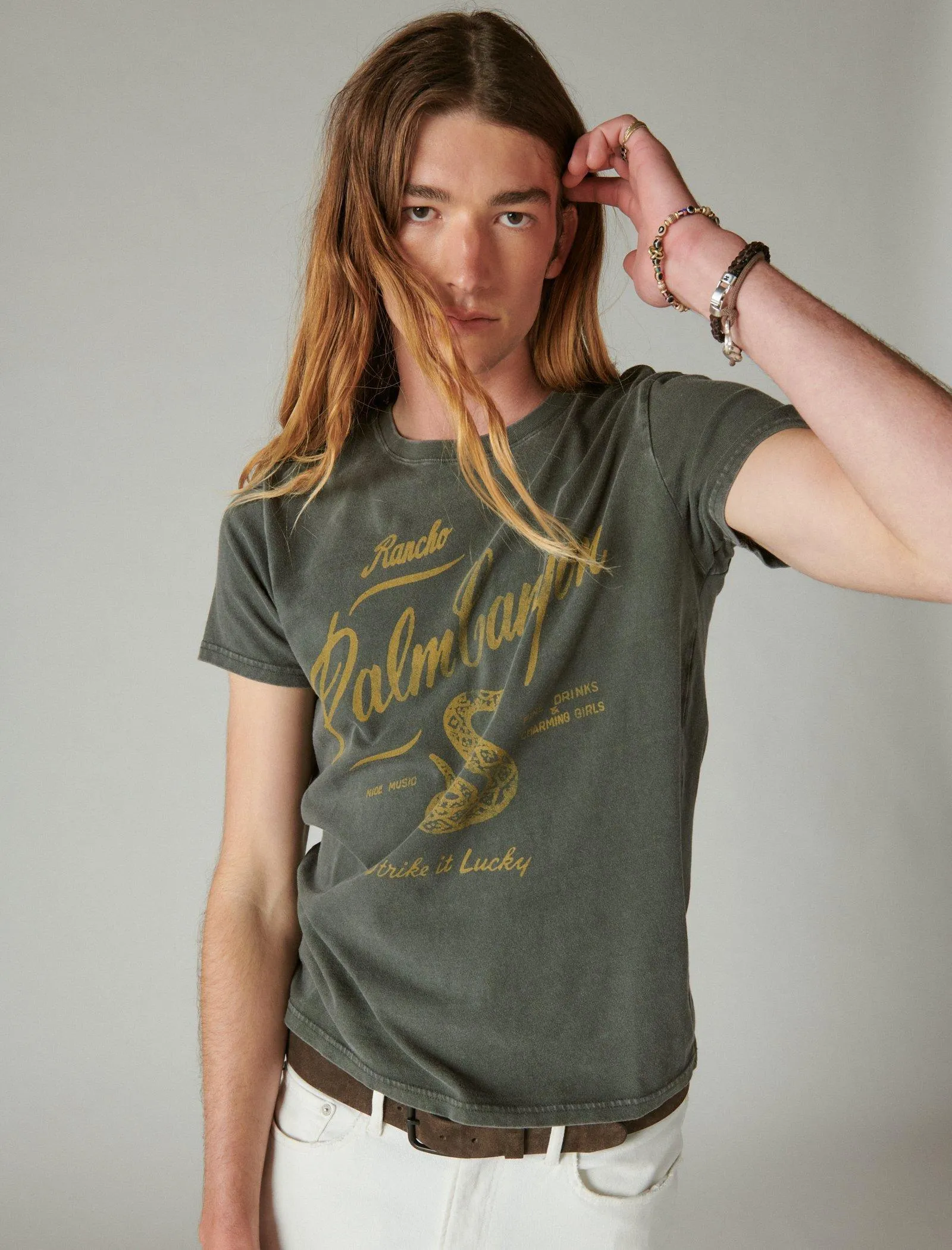 Lucky Brand Palm Canyon Tee Raven Lucky Brand