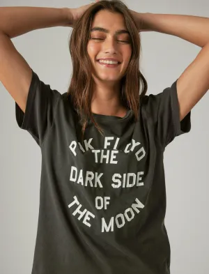 Lucky Brand Pink Floyd Word Circle Boyfriend Tee 001 Lucky Black Lucky Brand