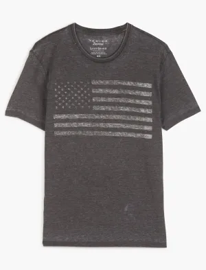 Lucky Brand Usa Flag Tee Black Mountain Lucky Brand