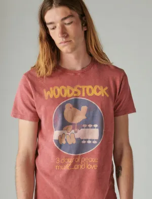 Lucky Brand Woodstock Poster Tee Holly Berry Lucky Brand