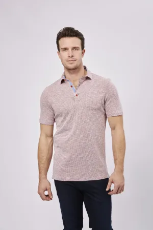 MC Red and White Knit Polo