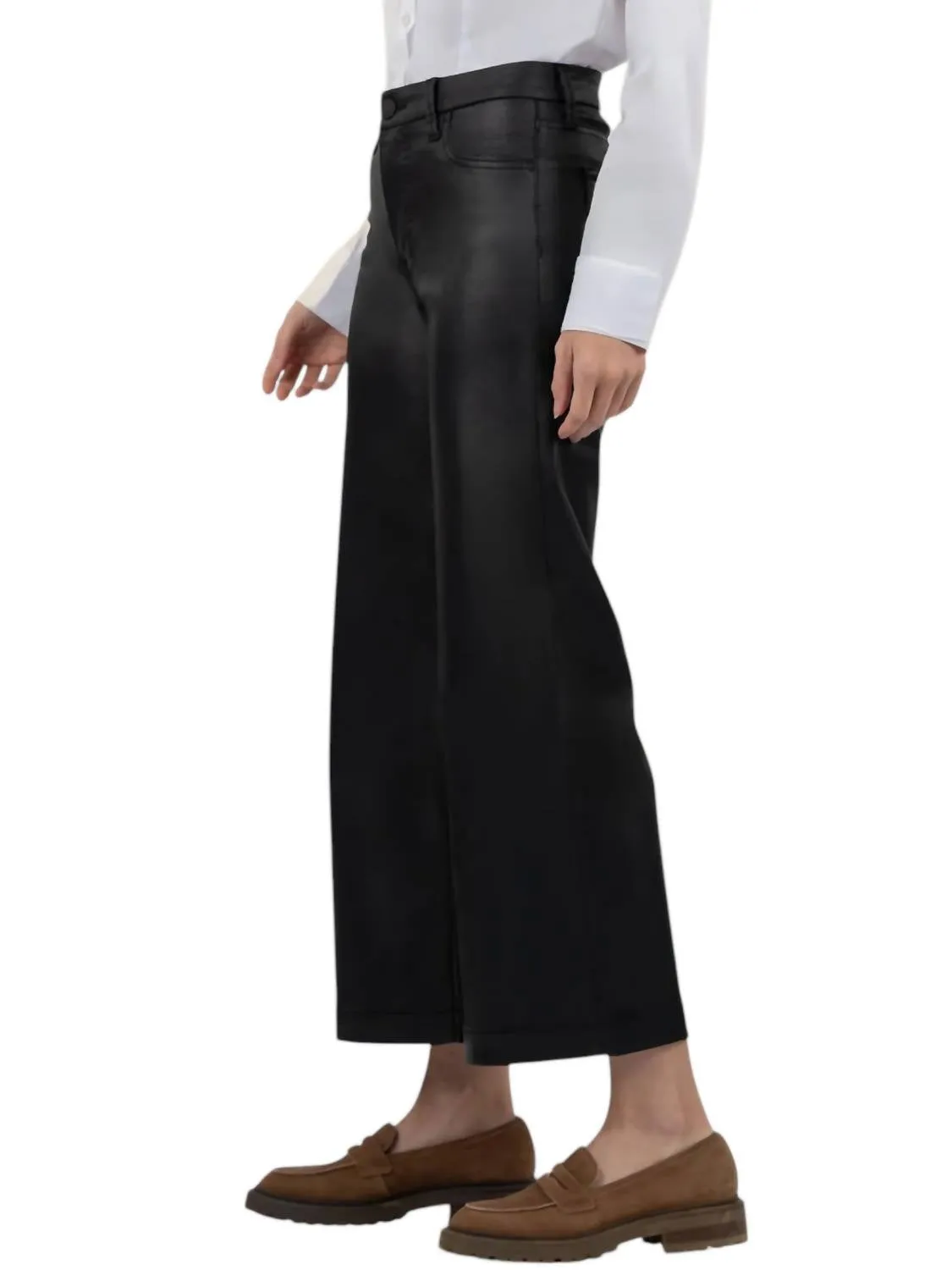 Meg High Rise Jeans In Black Coated